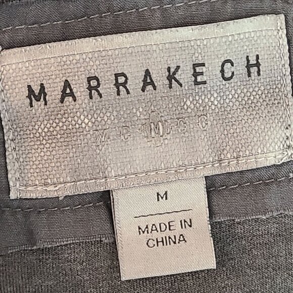Anthropologie Marrakech Lange Jacket Grey Moto Jacket Cropped Zip Up sz Medium - Picture 7 of 9